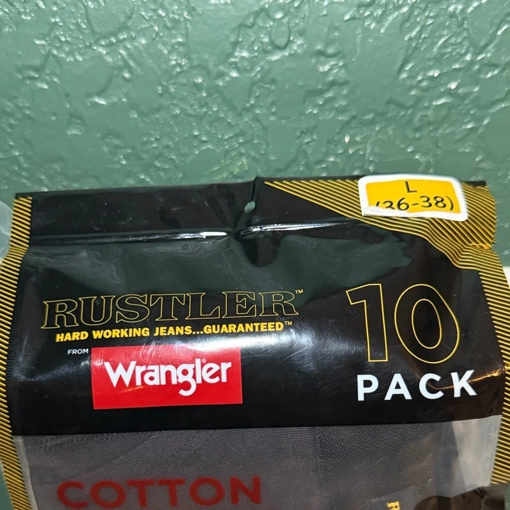 NEW! Wrangler Men's Cotton Stretch Boxer Briefs - 10 Pack Underwear Cotton M L